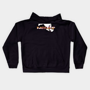 Maryland Colored State Letters Kids Hoodie